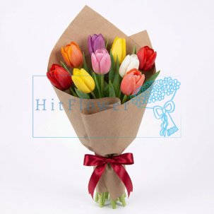 Букет цветов из: Тюльпаны